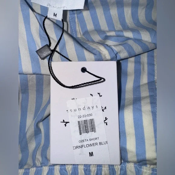 Sundays Ozeta Striped Shorts Blue Shorts, Cornflower Blue, Shorts Size S
